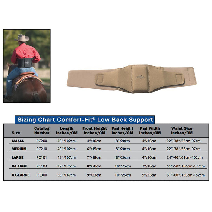 Professionals Choice Professional's Comfort Fit Low Back Support Large