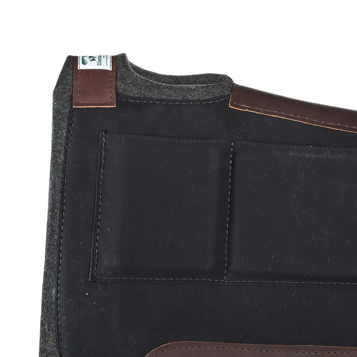 Diamond Wool Pad Company Black square Contoured 1/2in 30x30 Shim Saddle Pad