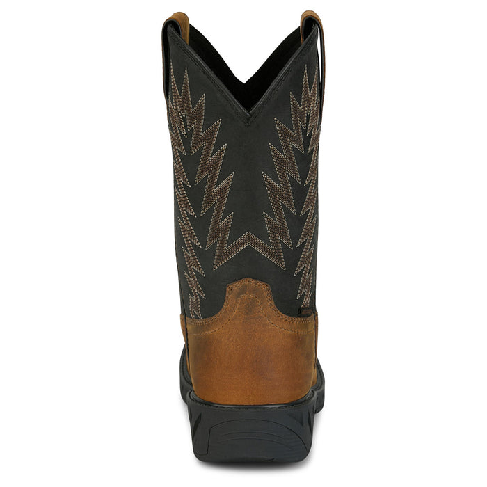 Justin Boot Company Men`s Taskmaker Brown 11In Top Square Steel Toe Work Boot