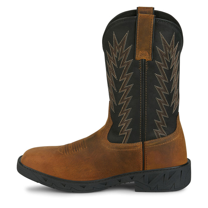 Justin Boot Company Men`s Taskmaker Brown 11In Top Square Steel Toe Work Boot