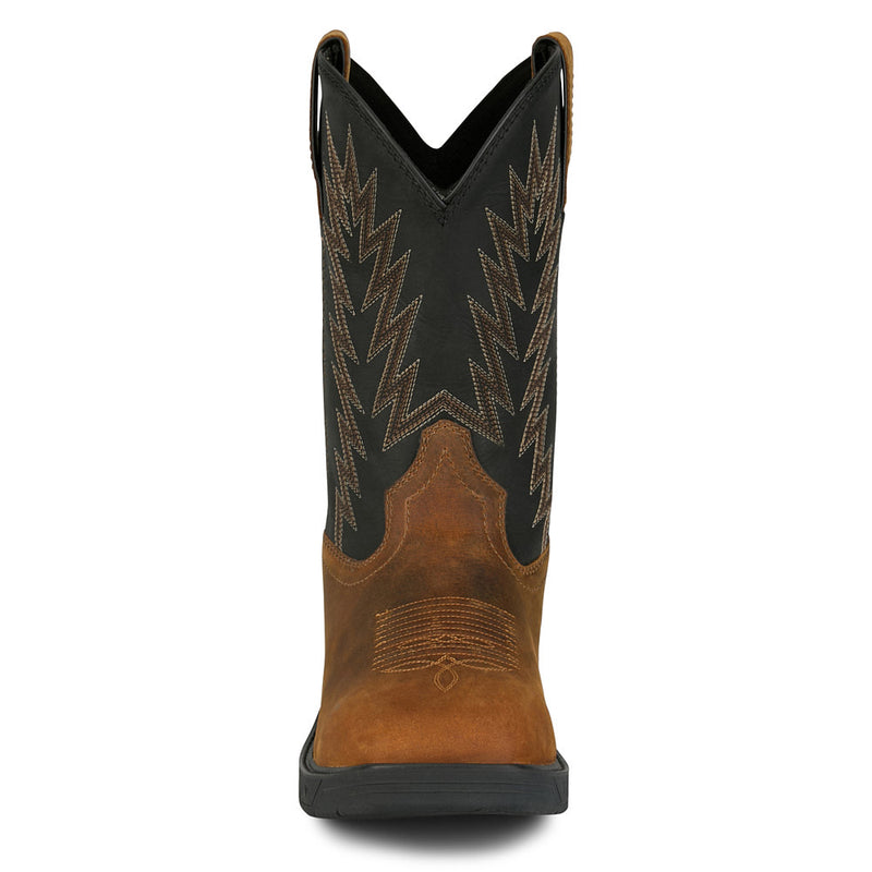 Justin Boot Company Men`s Taskmaker Brown 11In Top Square Steel Toe Work Boot