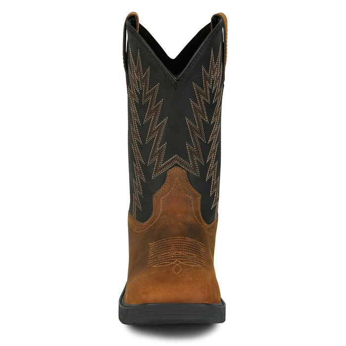Justin Boot Company Men`s Taskmaker Brown 11In Top Square Steel Toe Work Boot