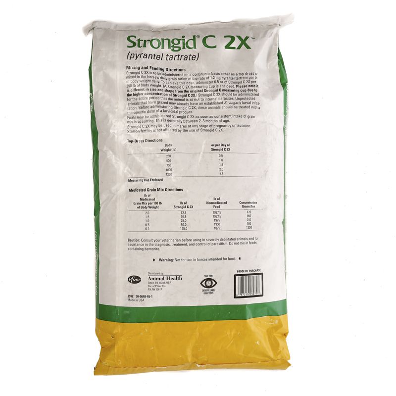 Zoetis Animal Health Strongid C2X 50lb Bag
