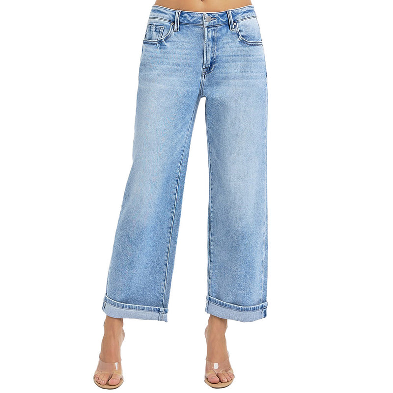 Risen Jeans Women's High Rise Ankle Boyfriend Jeans