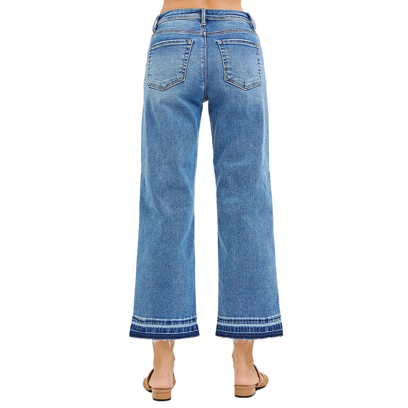 Risen Jeans Women's Medium Wash Slouchy Boyfriend Jean