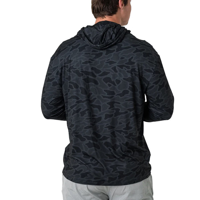 Burlebo Men's Black Camo Performance Hoodie