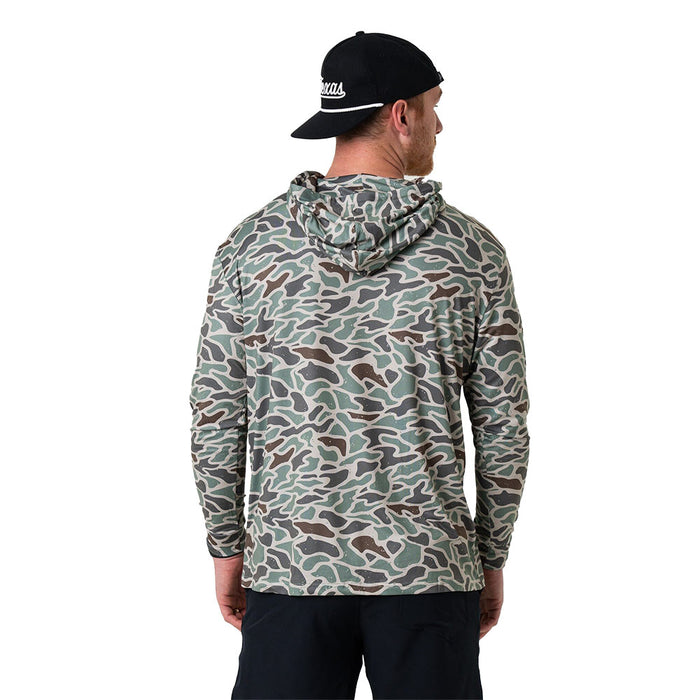 Burlebo Men's Retro Duck Camo Performance Hoodie