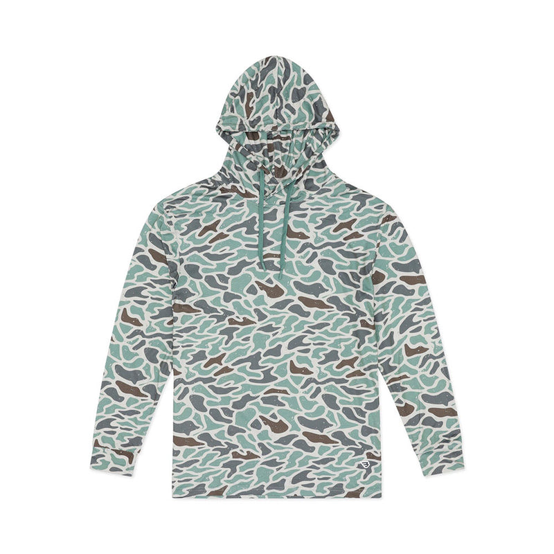Burlebo Men's Retro Duck Camo Performance Hoodie