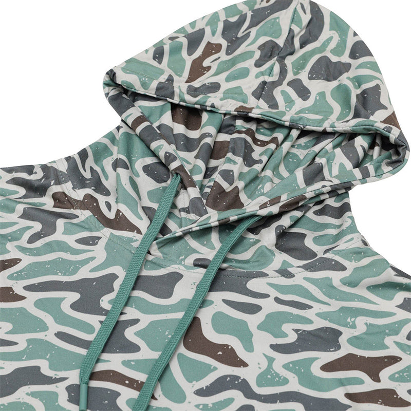 Burlebo Men's Retro Duck Camo Performance Hoodie