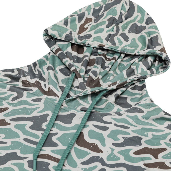 Burlebo Men's Retro Duck Camo Performance Hoodie