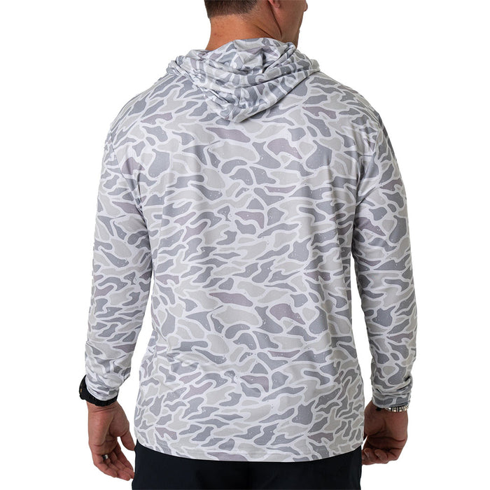 Burlebo Men's White Camo Performance Hoodie