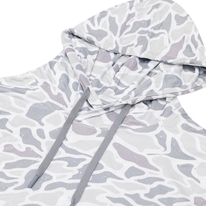 Burlebo Men's White Camo Performance Hoodie