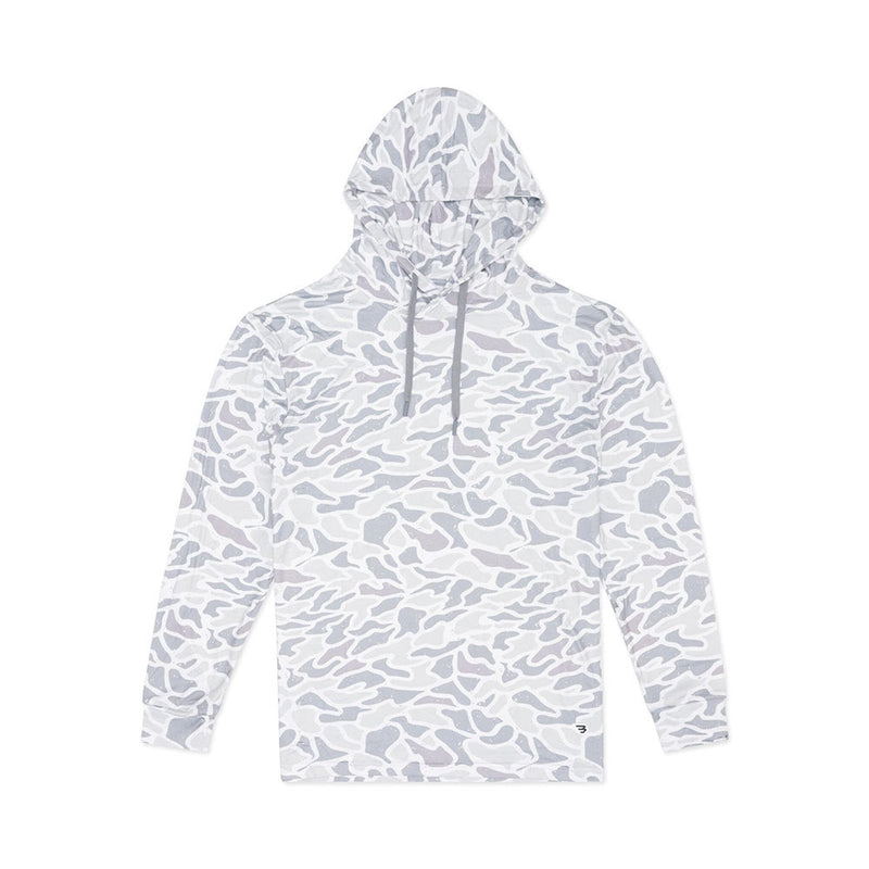 Burlebo Men's White Camo Performance Hoodie