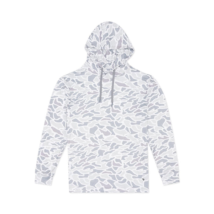 Burlebo Men's White Camo Performance Hoodie