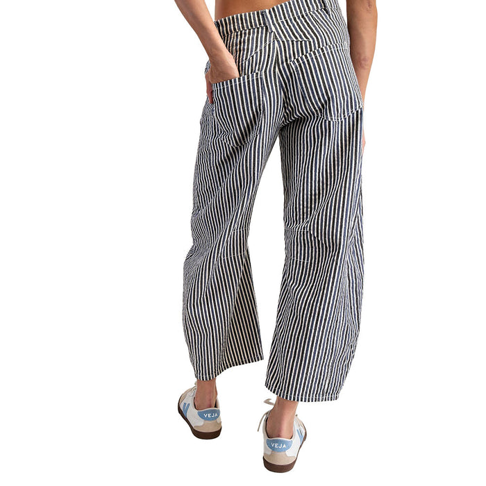 Ee Some Women's Shadow Wave Striped Pants