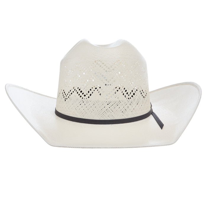 Prohats 55 Ivory 4 1/4in Brim Minnick Charcoal Band Straw