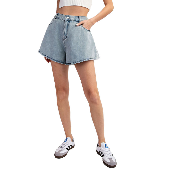 Ee Some Women's Mineral Washed Denim Shorts