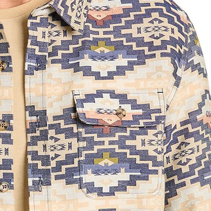 Panhandle Men's Khaki Western Jacquard Shacket
