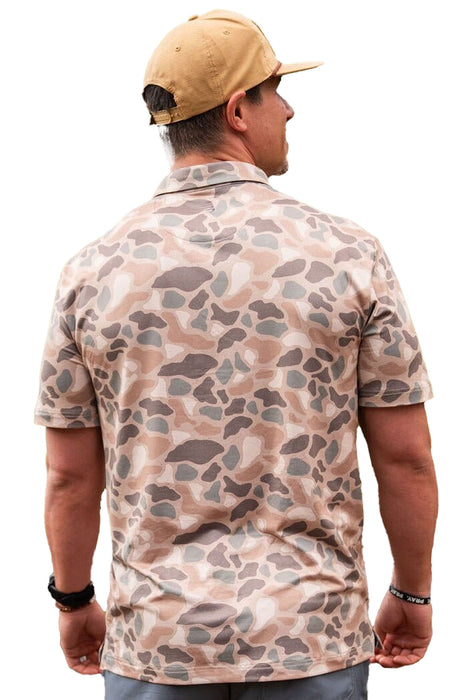 Burlebo Mens Pintail Camo Performance Polo