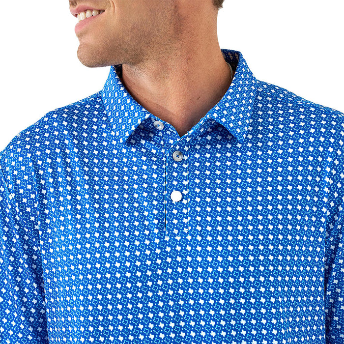Burlebo Men's Blue Texas Polo Shirt
