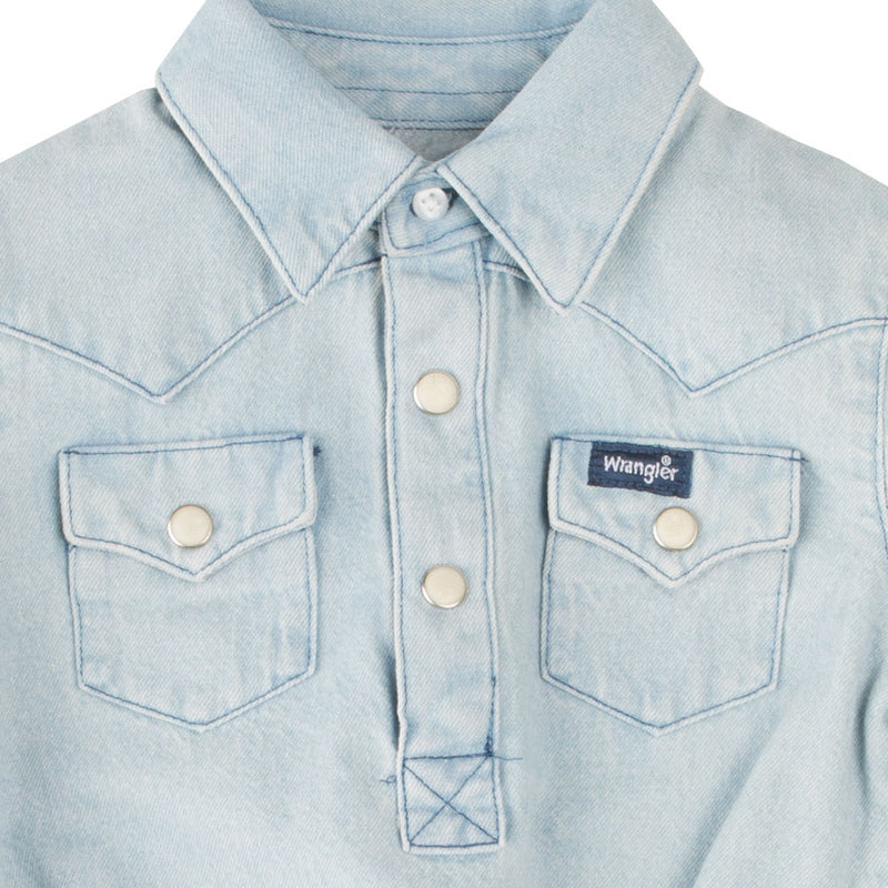 Wrangler Boy's Infant Long Sleeve Denim Onesie