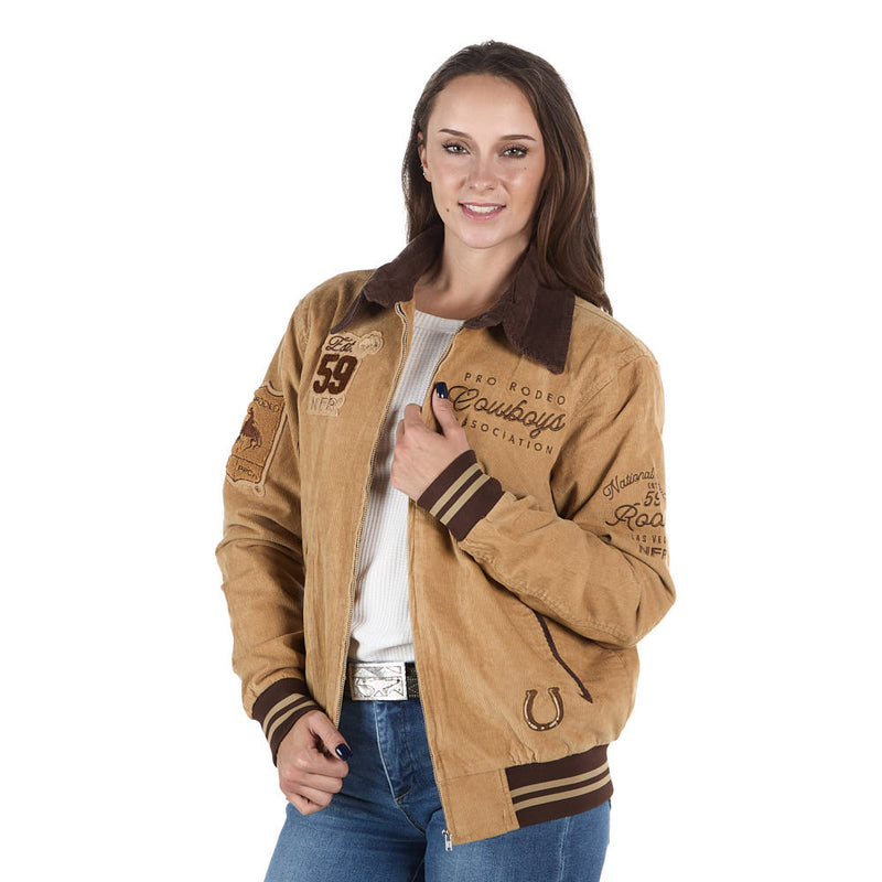 Rodeo Quincy Tan Bronc Bomber Jacket