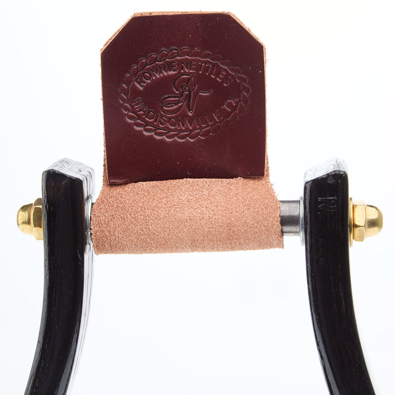 Nettles Country 2in. Premier Flat Bottom Arrow Commanche Oak Stirrups