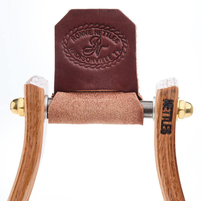 Nettles Country 2in. Premier Flat Bottom Wenge Aztec Oak Stirrups