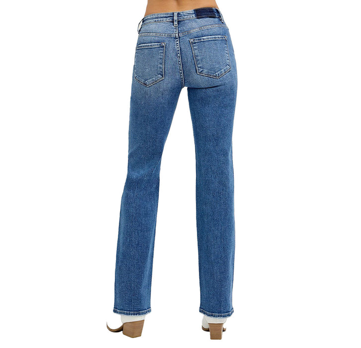 Risen Jeans Womens Tummy Control Straight Leg Jean