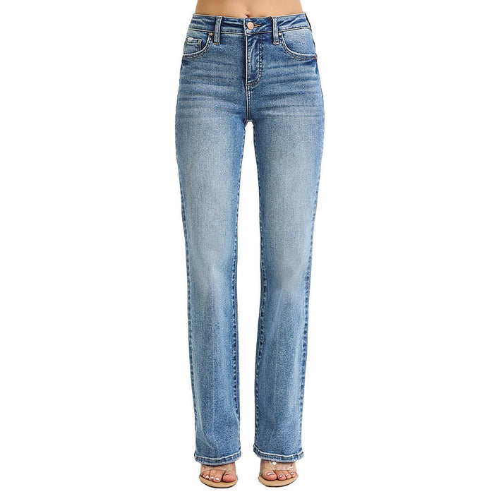 Risen Jeans Women's Medium Tummy Control Straight Leg Jeans