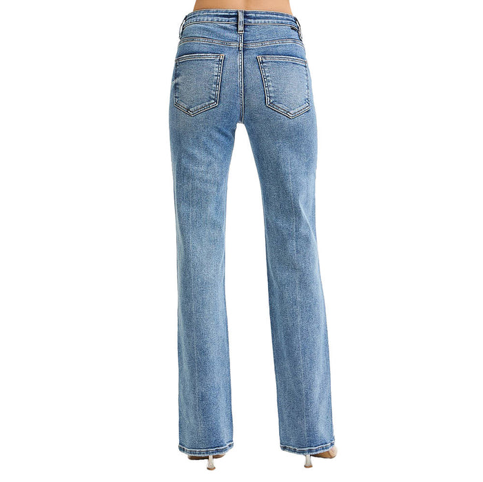 Risen Jeans Women's Medium Tummy Control Straight Leg Jeans