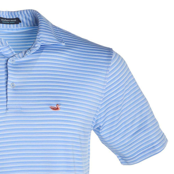 Southern Marsh Men's Bermuda Stripe Lilac Polo