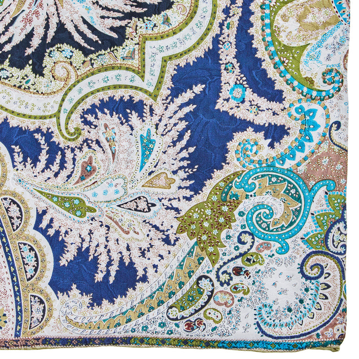 Wyoming Traders Paisley Sage White Wild Rag
