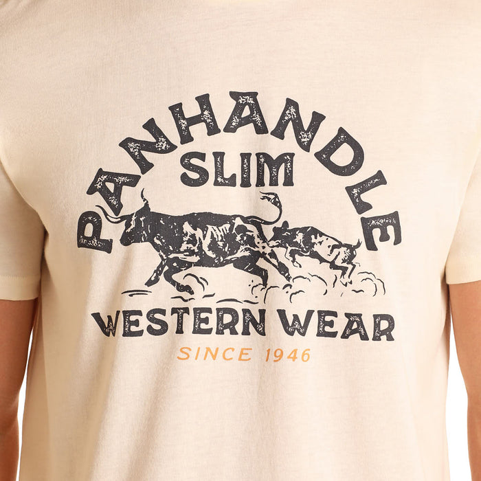 Panhandle Mens Natural Graphic Short Sleeve Tee