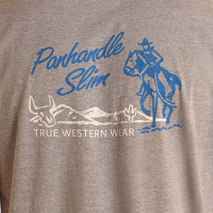 Panhandle Men's Grey Graphic Short Sleeve T-shirt