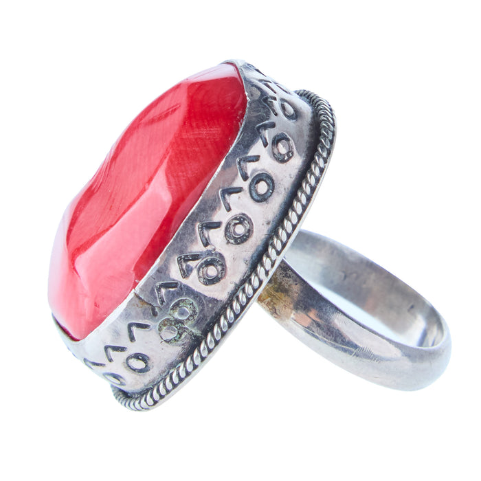 Paige Wallace Coral Freeform Nugget Adjustable Ring