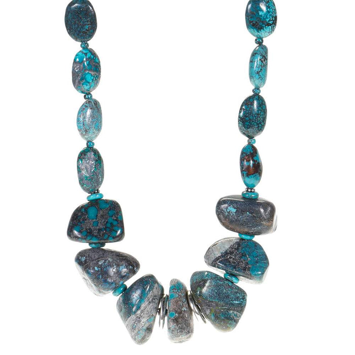 Paige Wallace Long Turquoise Nugget Necklace