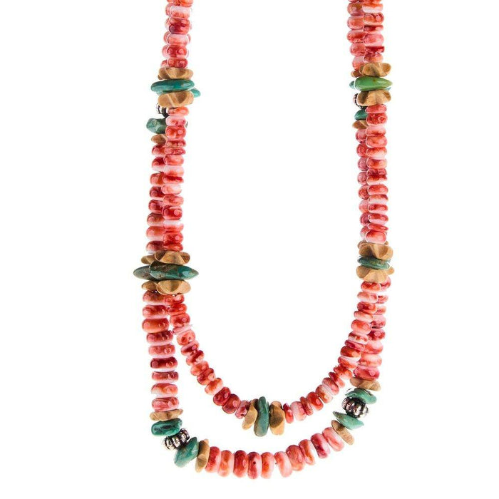Paige Wallace Spiny Two Strand Necklace