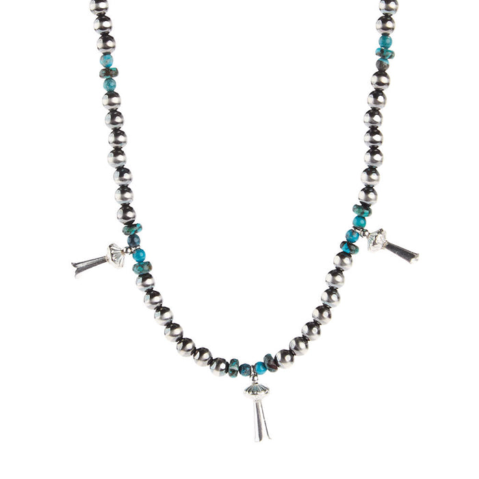 Paige Wallace Navajo Pearl with Squash Choker Necklace