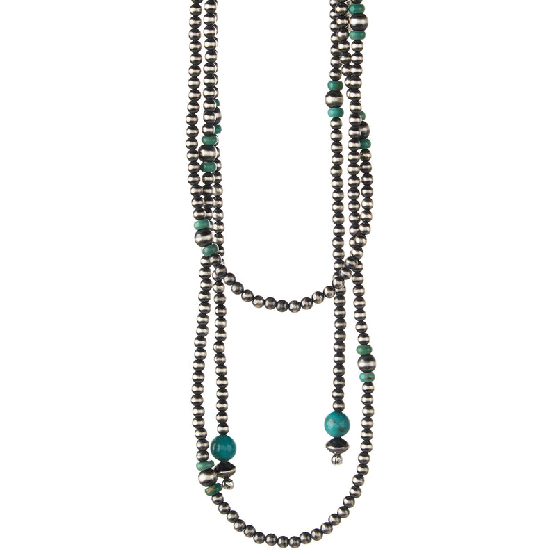 Paige Wallace Navajo Pearl Long Lariat Necklace