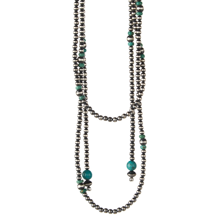 Paige Wallace Navajo Pearl Long Lariat Necklace