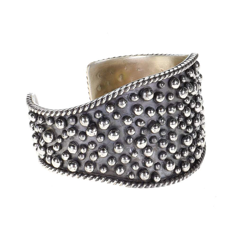 Paige Wallace Silver Dot Cuff Bracelet