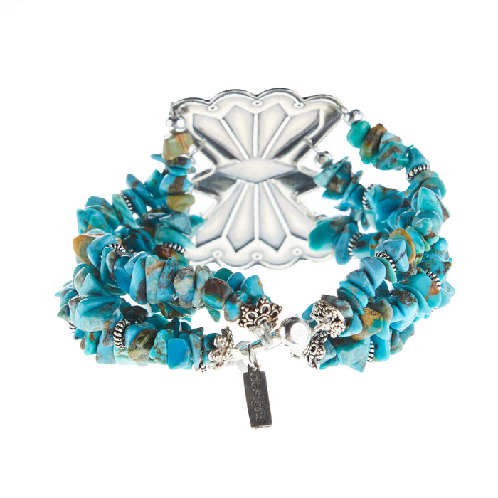 Paige Wallace Bow Concho Turquoise Bracelet