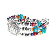 Paige Wallace Spiny Oyster Turquoise Beaded Bracelet