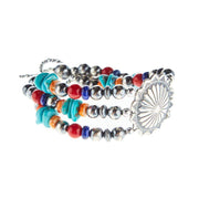 Paige Wallace Spiny Oyster Turquoise Beaded Bracelet
