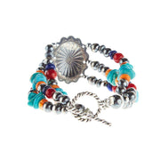 Paige Wallace Spiny Oyster Turquoise Beaded Bracelet