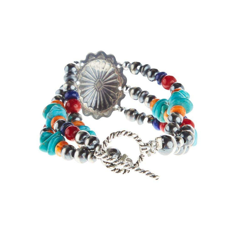 Paige Wallace Spiny Oyster Turquoise Beaded Bracelet