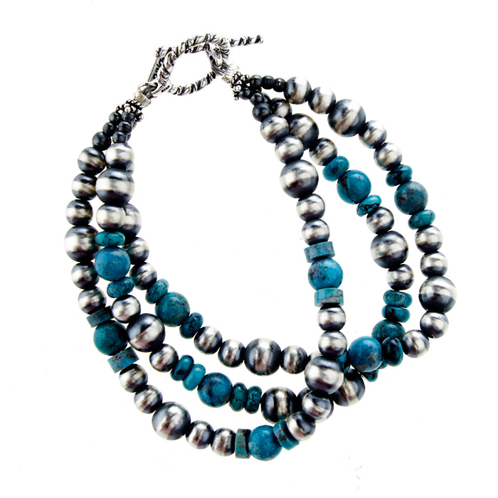 Paige Wallace Navajo Pearl Turquoise Bracelet
