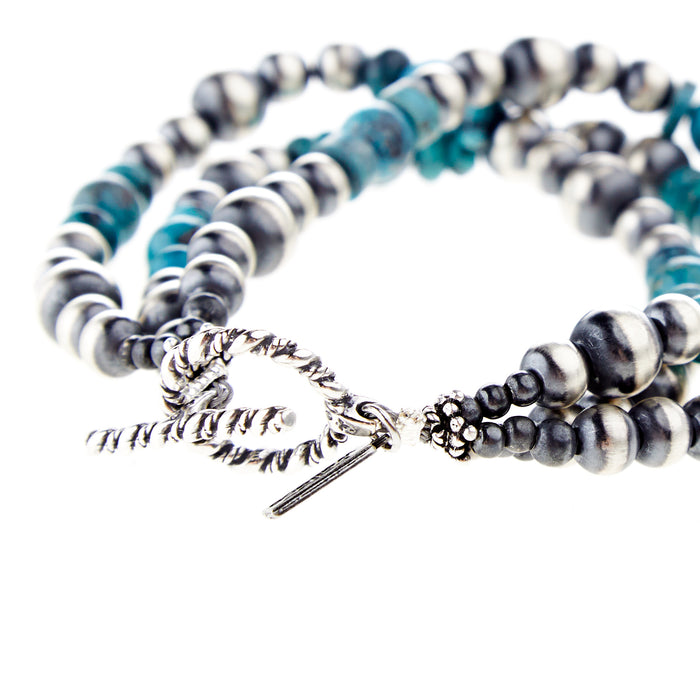 Paige Wallace Navajo Pearl Turquoise Bracelet