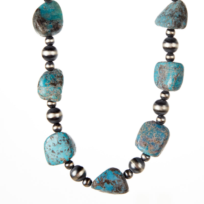 Paige Wallace Navajo Pearl Turquoise Chunky Necklace